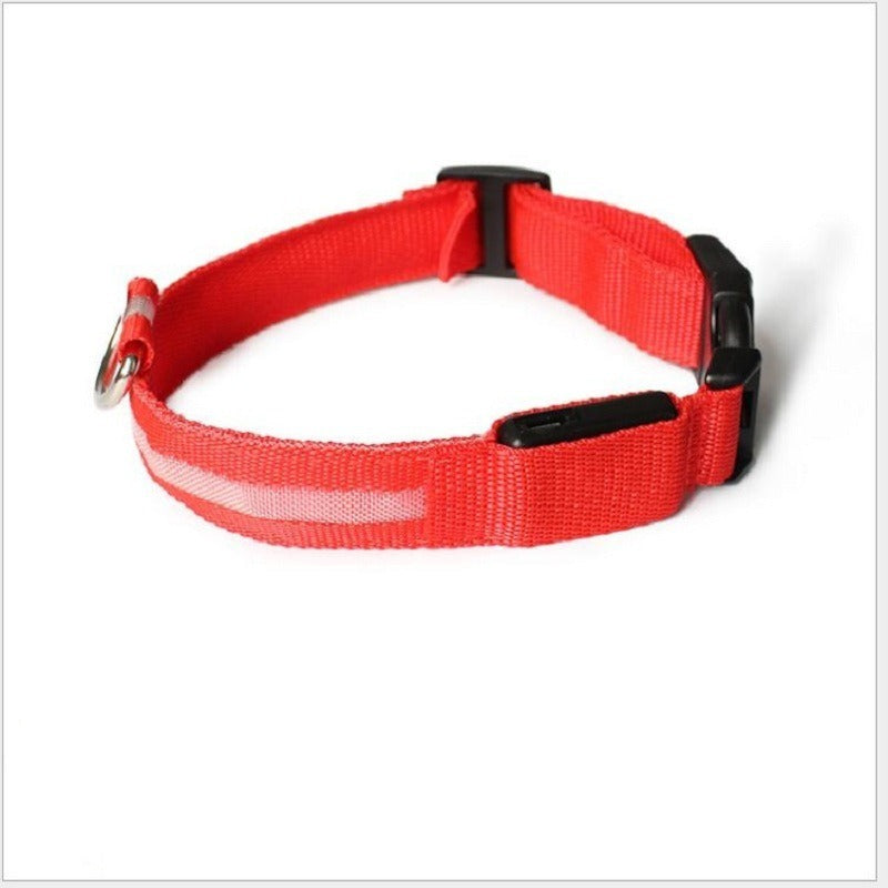 Collier lumineux LED en maille pour animaux de compagnie – Anneau lumineux rechargeable par USB pour chien