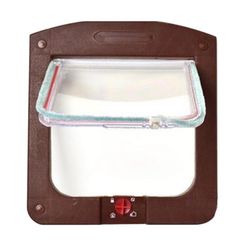 Porta para animais de estimação com fecho – Portão seguro com aba para gatos e cães, compatível com paredes ou janelas.