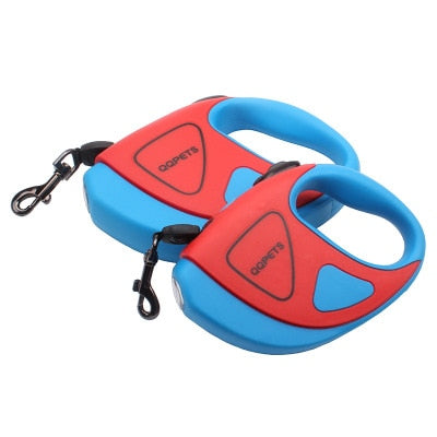 Automatic Retractable LED Dog Leash – Fiber Rope with Night Safety Light