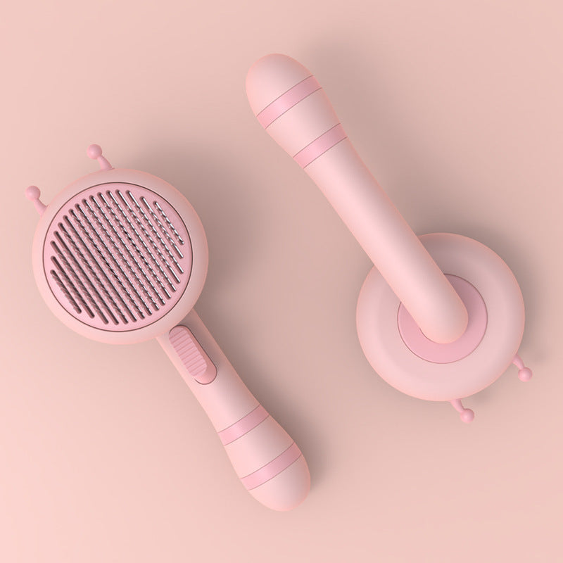 Little Bee Pet Comb – Self-Cleaning Needle Brush for Cats & Dogs