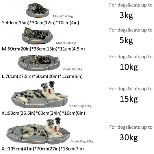 Large Dog Bed – Soft Cushion Pad for Medium & Large Breeds