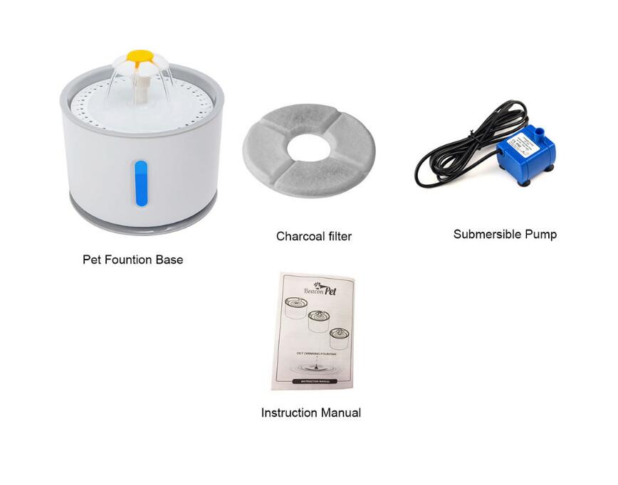 Bebedouro automático para animais de estimação, 2,4L, com LED, USB, elétrico, bebedouro silencioso para cães e gatos, tigela, dispensador de bebedouro para animais de estimação