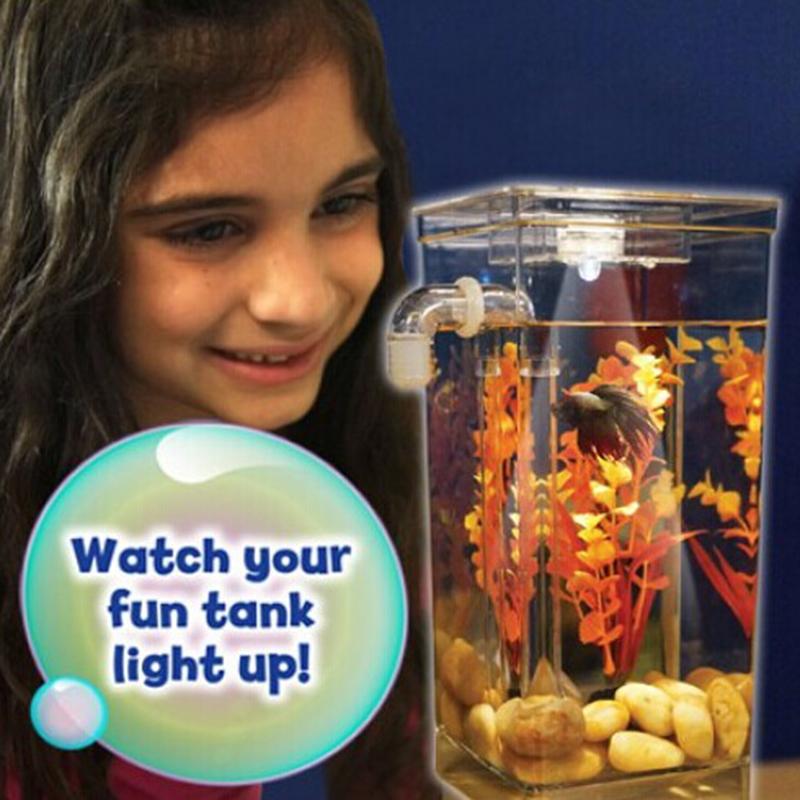 Aquário autolimpante My Fun Fish, conjunto completo para oferta, volume de 1 litro, conjunto adorável e fofo