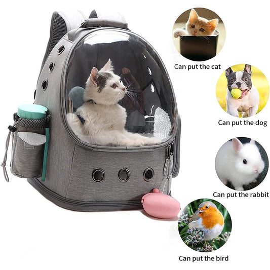 Sac à dos pour chat Pet Space, sac à dos tendance, transparent et respirant pour chat ou chien, sac pliable pour animaux de compagnie