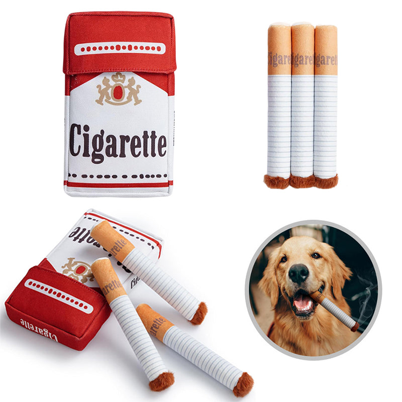 Cigar-Shaped Plush chien jouet pour Chewing, Teething et interactif Play