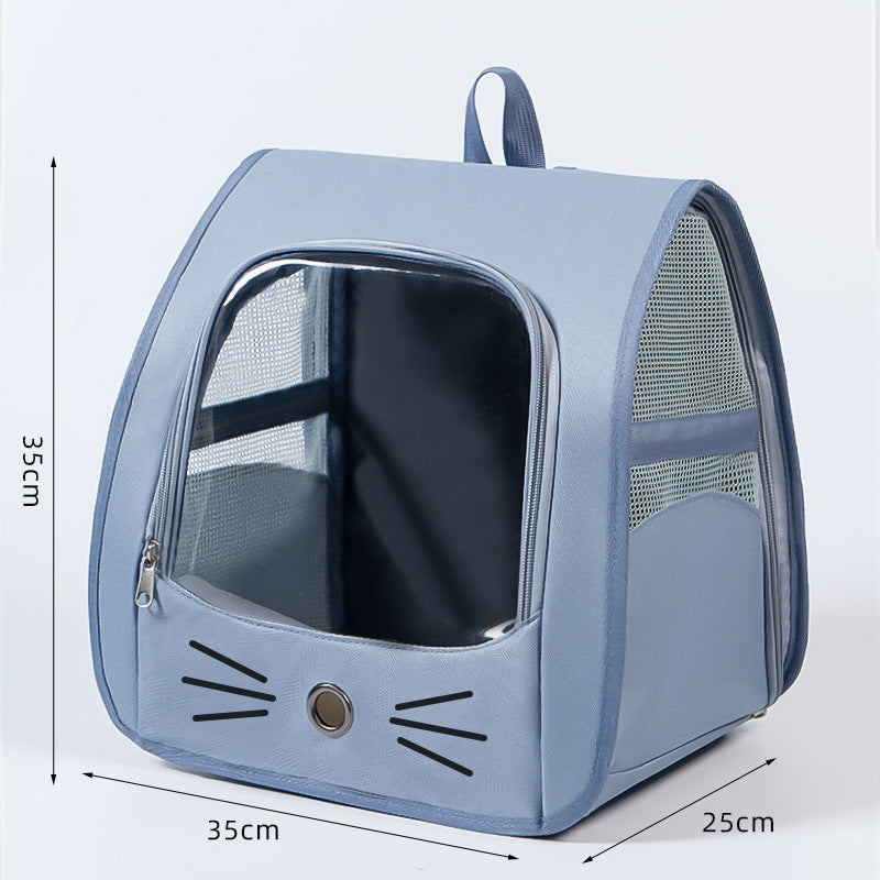 Mochila de Transporte Respirável para Pequenos Cães e Gatos, Uso em Viagens e no Exterior