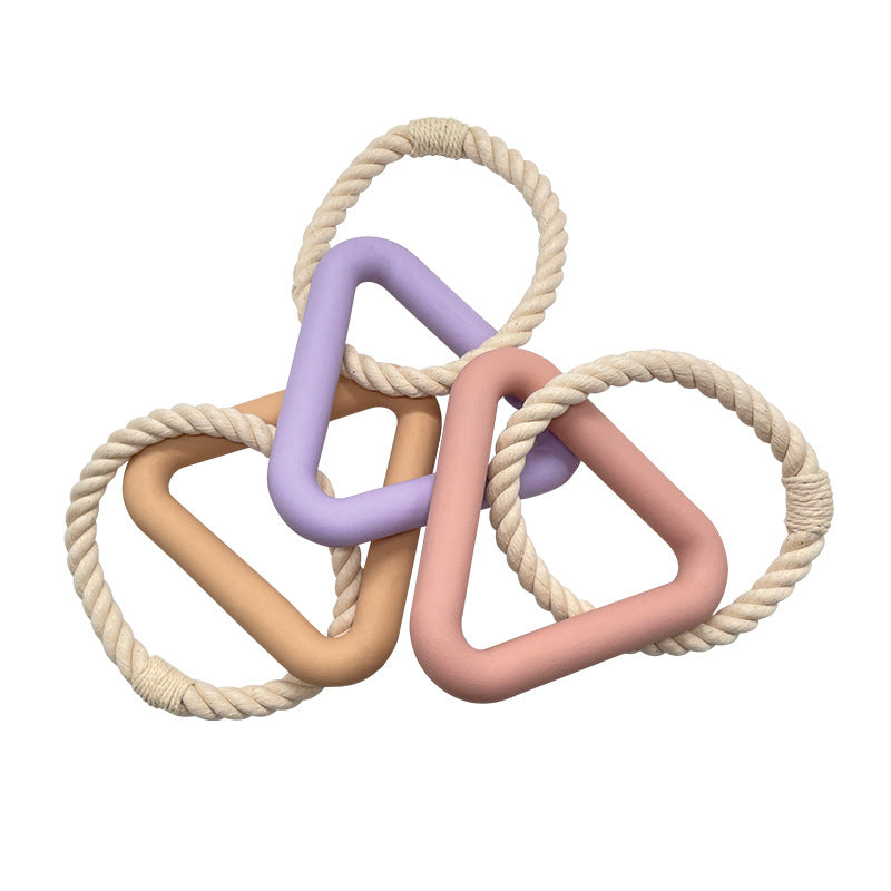 TPR Triangle Tug jouet pour chiens, interactif Chew et dressage jouet