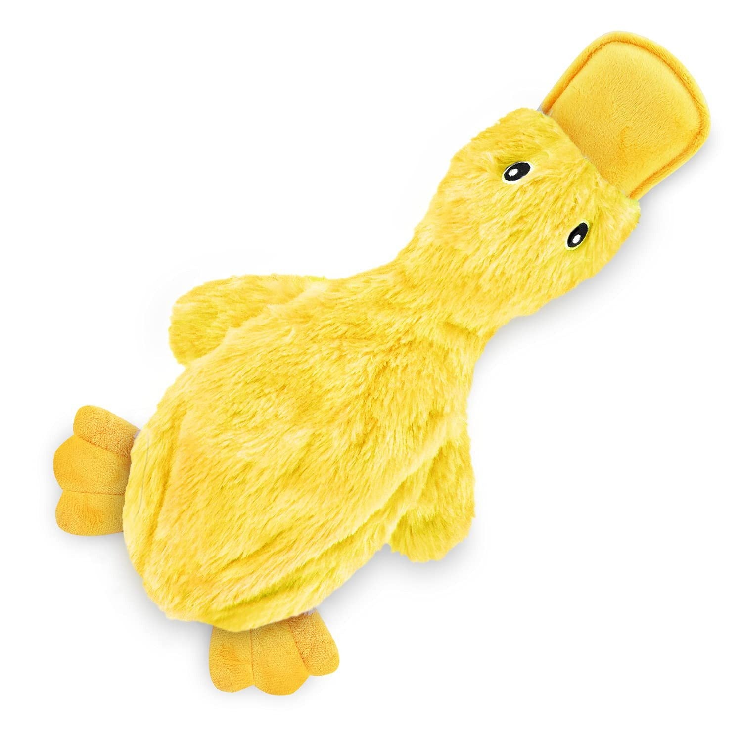 Brinquedo de Cão Pato de Peluche Sem Enchimento com Apito para Mastigar e Brincar