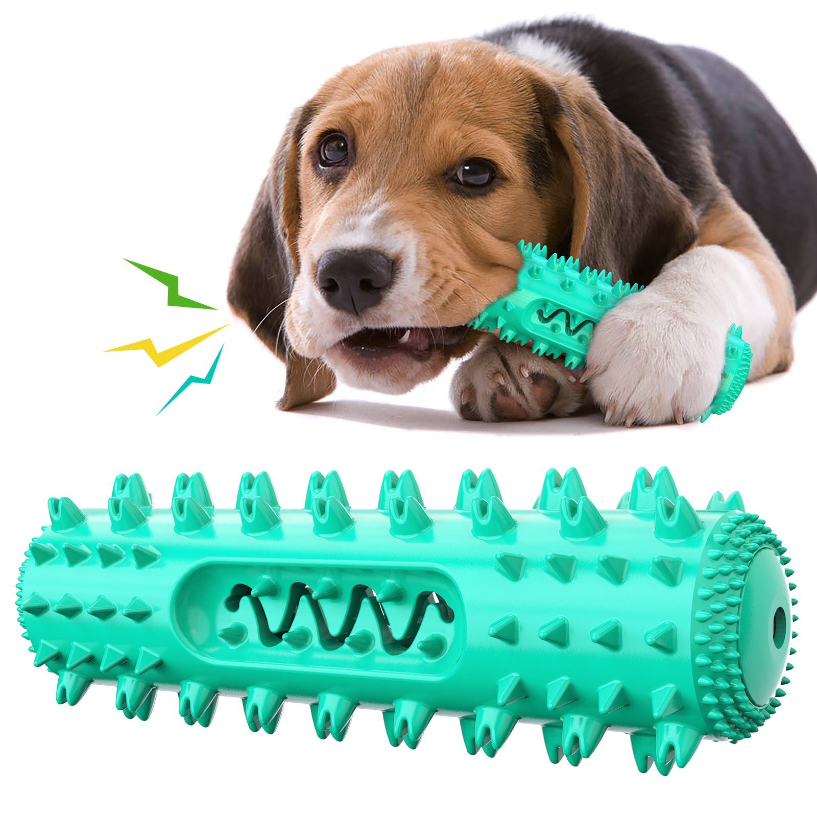 Squeaky chien Dental Chew jouet, nettoyage des dents Molar Stick