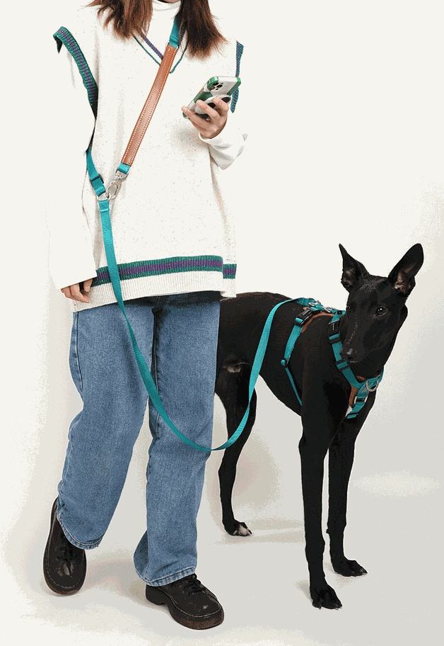 Arnês Tático em Nylon Anti-Puxão para Cães para Caminhadas e Treino Outdoor