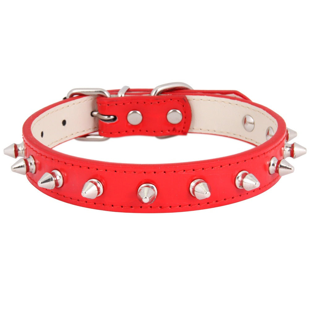 Conjunto de coleira e trela em pele para cães e gatos