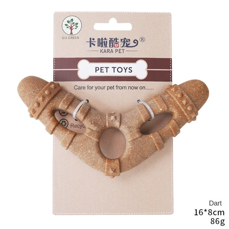 Brinquedo de Mastigar em Forma de Osso para Cães para Limpeza dos Dentes e Brincadeira Interativa