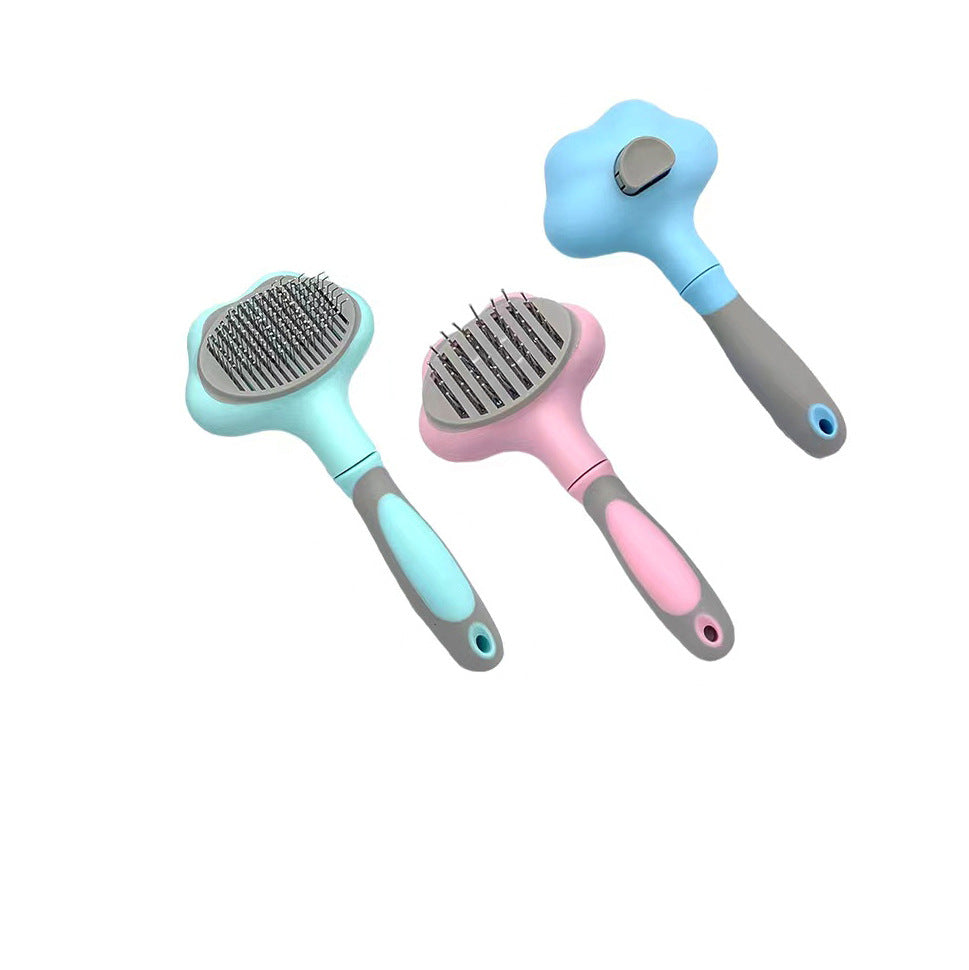 Escova para Animais de Estimação para Cães e Gatos, Massajador para Remover Pelo e Desembaraçar Nós