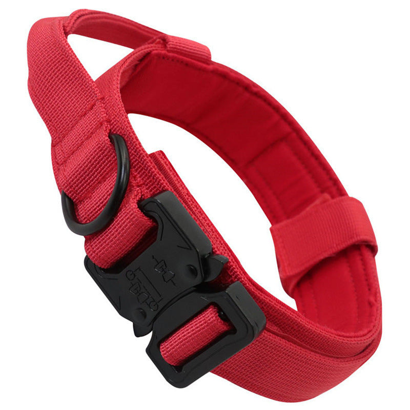 Conjunto Tático de Coleira e Trela para Cães, Equipamento de Treino e Passeio ao Ar Livre para Cães