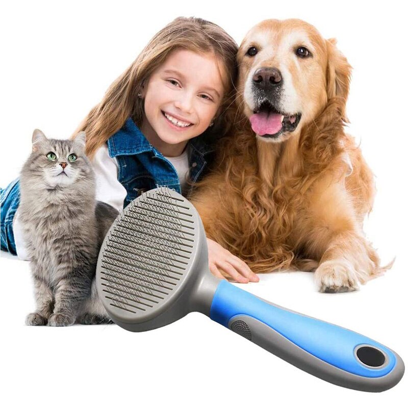 Escova Slicker de Pelo para Cães e Gatos, Pente para Pelo Longo de Cachorros