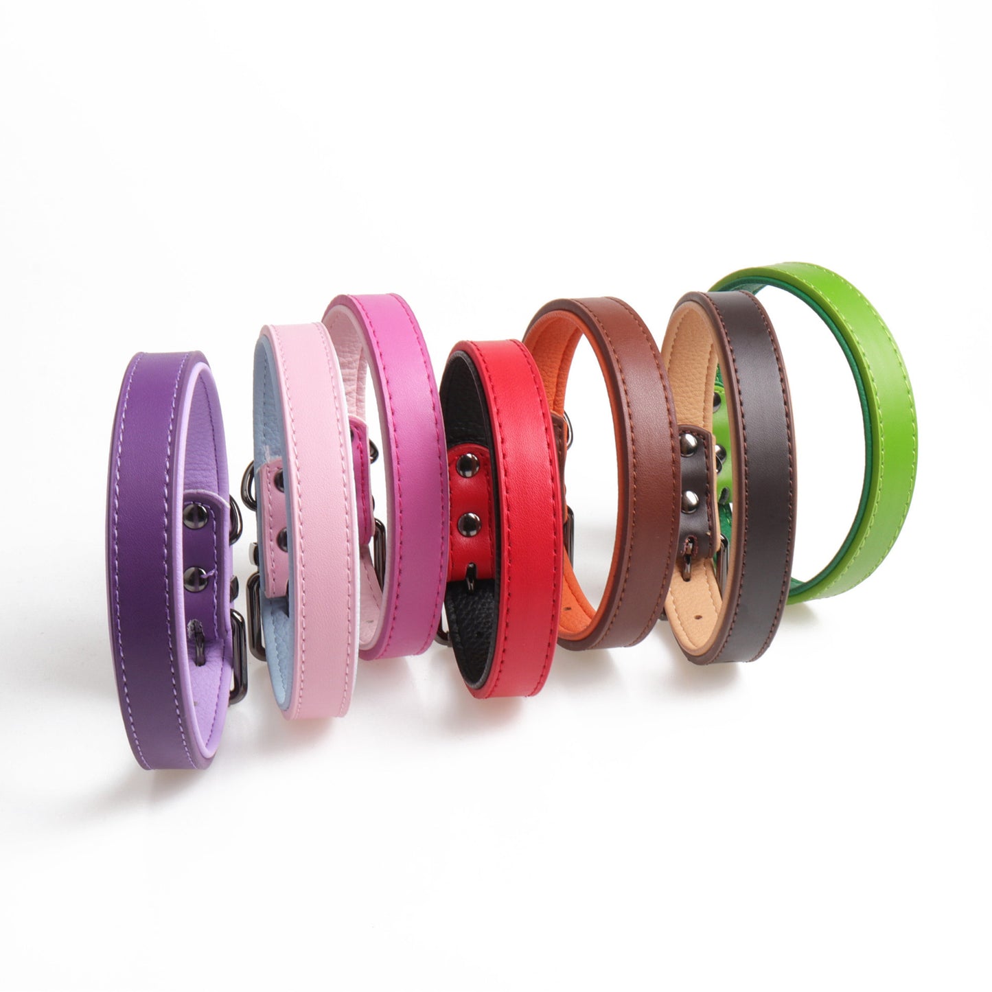 Premium Double-Layer Leather Dog Collar – Soft, Durable & Stylish