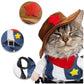 Déguisement amusant pour animaux de compagnie : costume de cowboy pour chat, idéal pour Halloween ou Noël. 