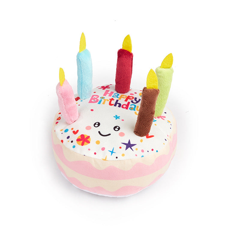 Cake-Shaped chien Chew jouet, Fun Snack-Inspired Plush animal jouet