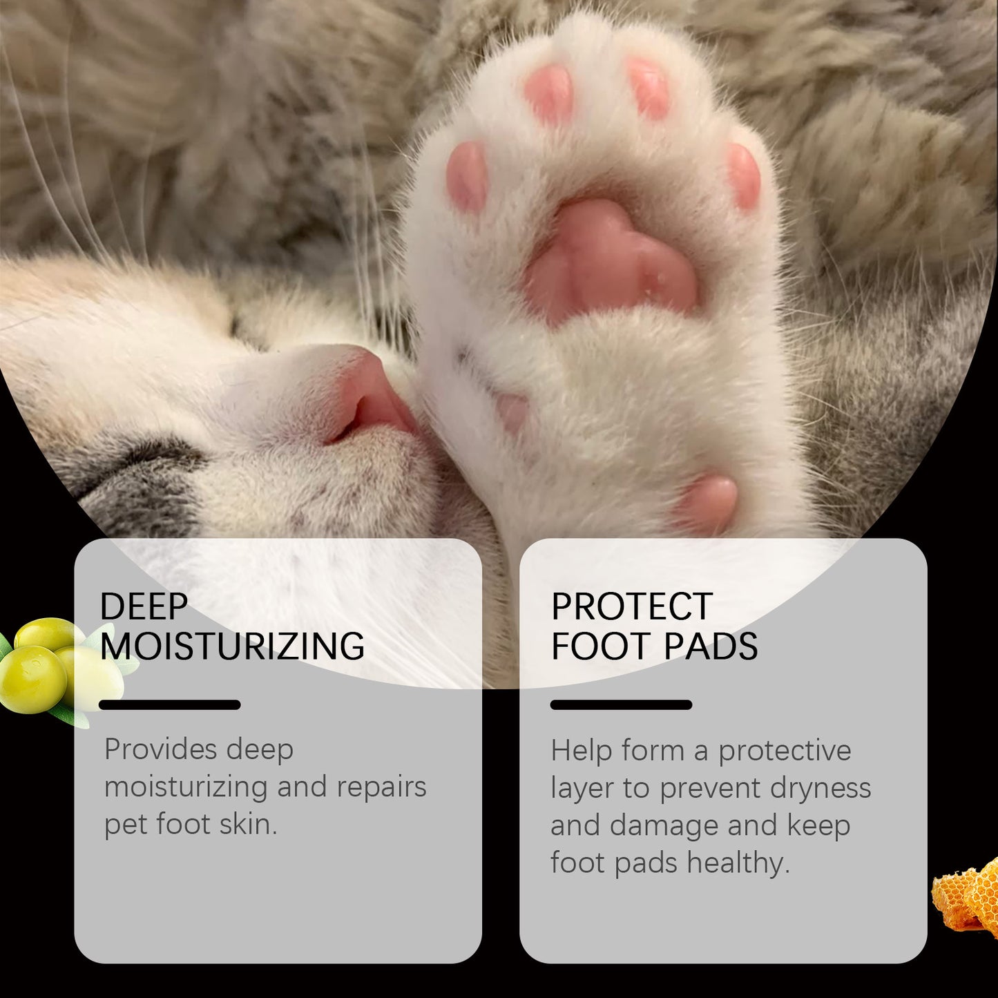 Moisturizing Paw Care Cream for Cats and Dogs – Anti-Cracking and Softening Foot Treatment