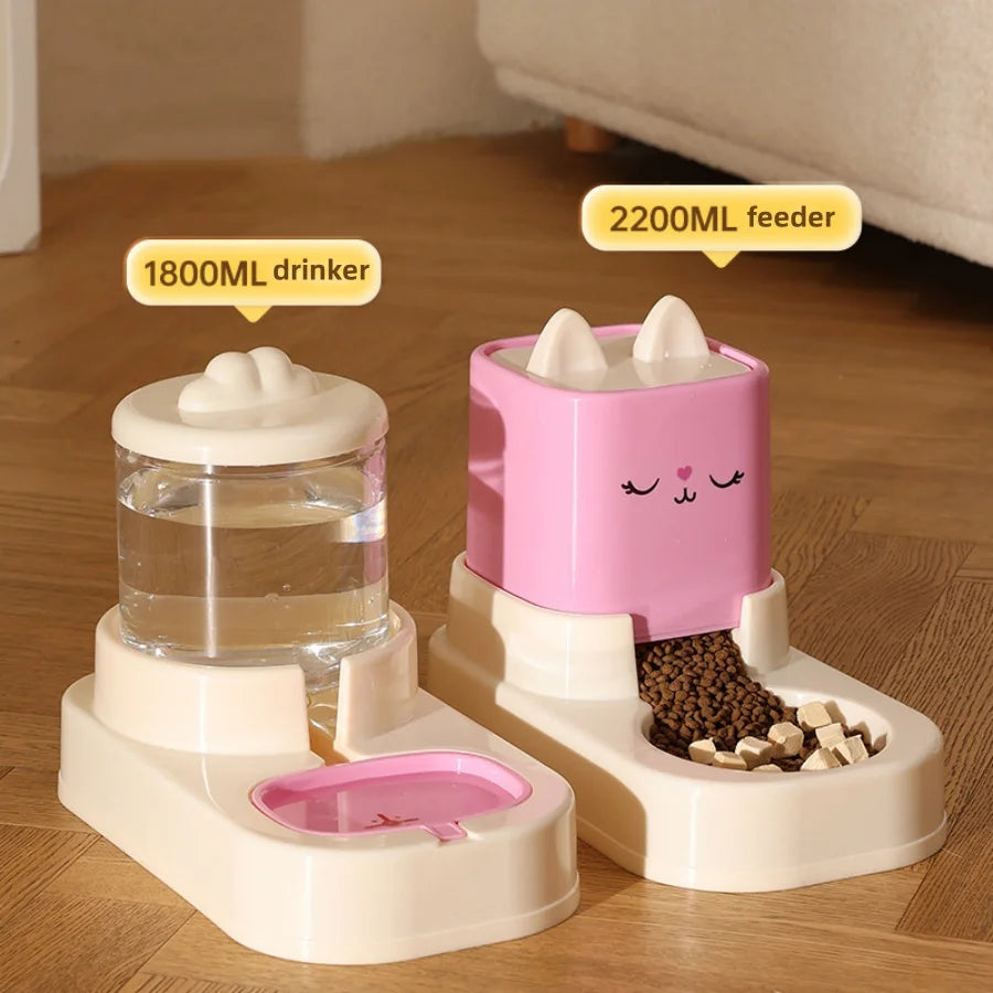 Large-Capacity automatique animal Water distributeur avec Food Container pour chats et chiens