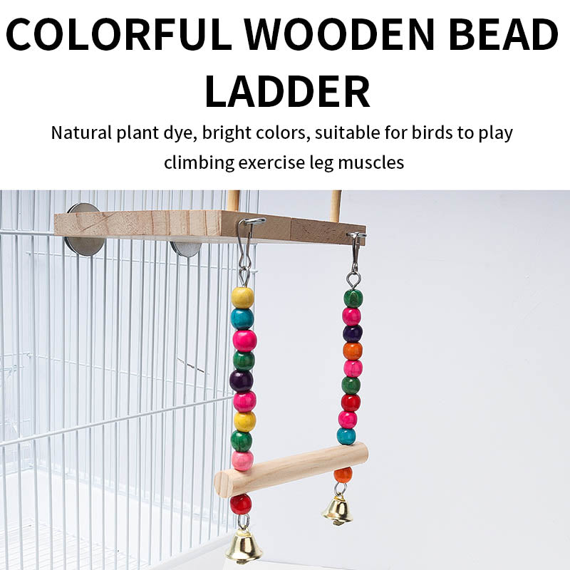 Parrot Bird Supplies New Color Stand Bird Swing Toy Suspension Bridge Hanging Ring Climbing Ladder Cage Accessories