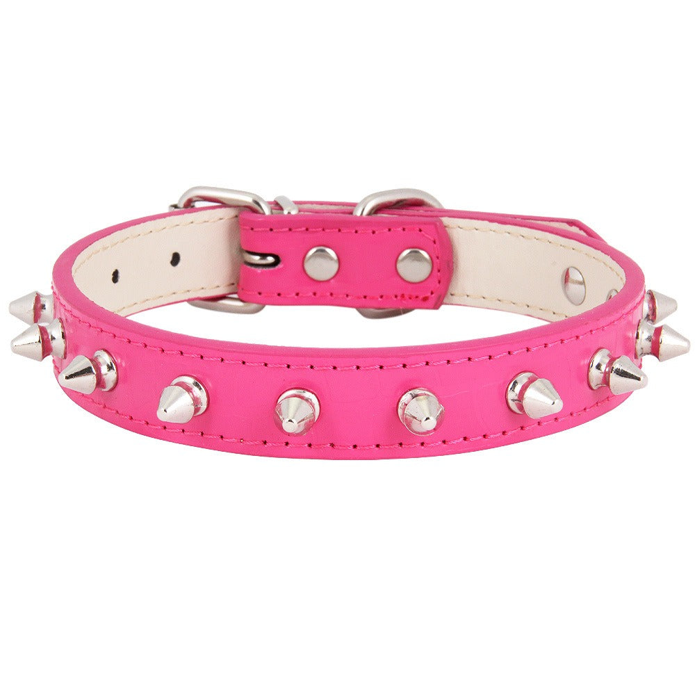 Conjunto de coleira e trela em pele para cães e gatos