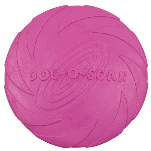 Disco Voador para Cão em Borracha Macia, Brinquedo de Treino Interativo Resistente à Mordida
