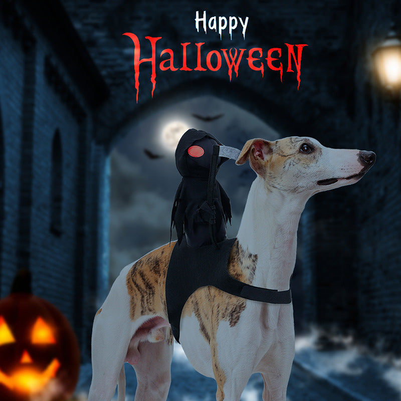 Traje de Halloween de Cão Cavaleiro das Trevas, Roupa Medieval de Guerreiro para Animais de Estimação