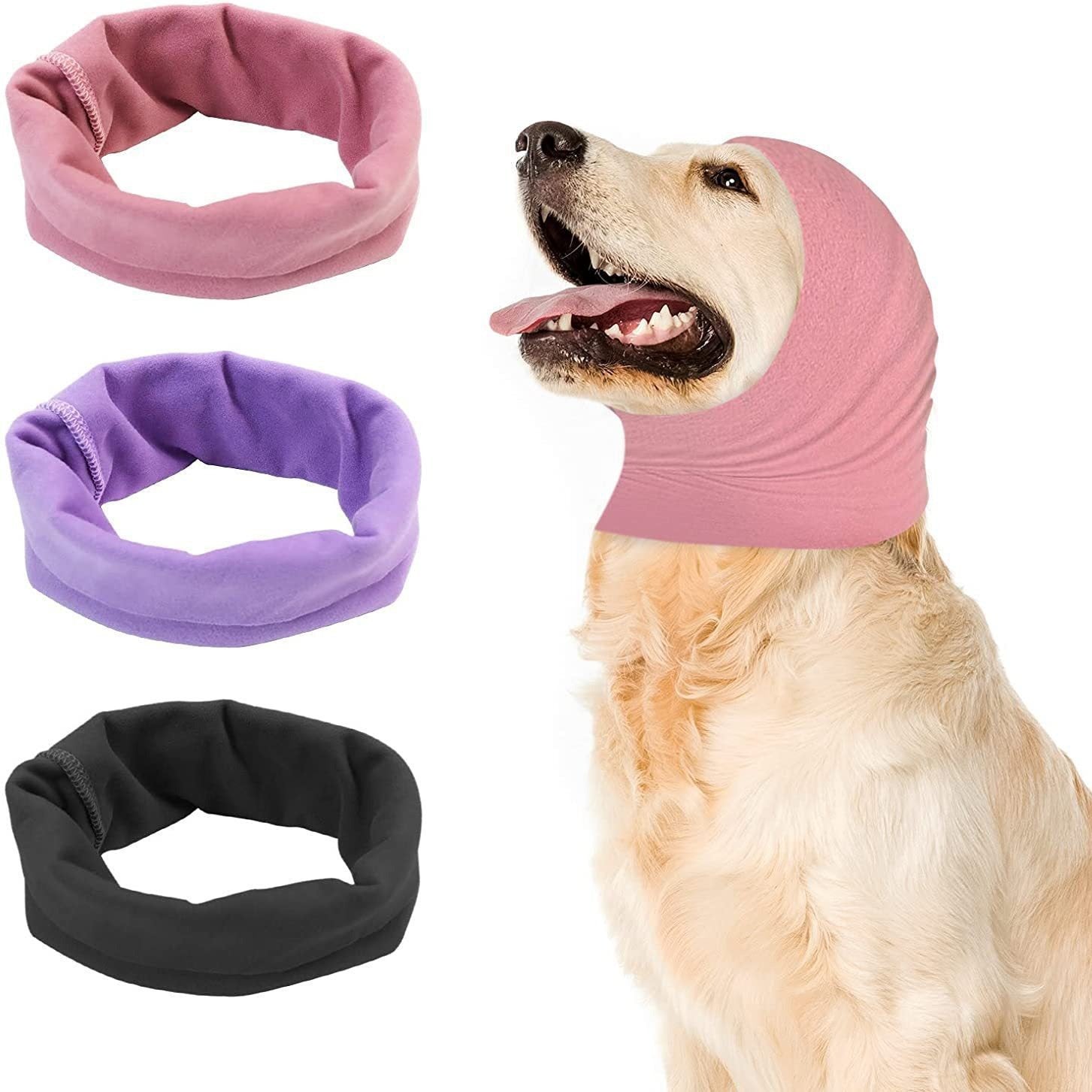 Anti-Noise animal Earmuffs et Neck Warmer, Soothing Headgear Scarf pour chats et chiens