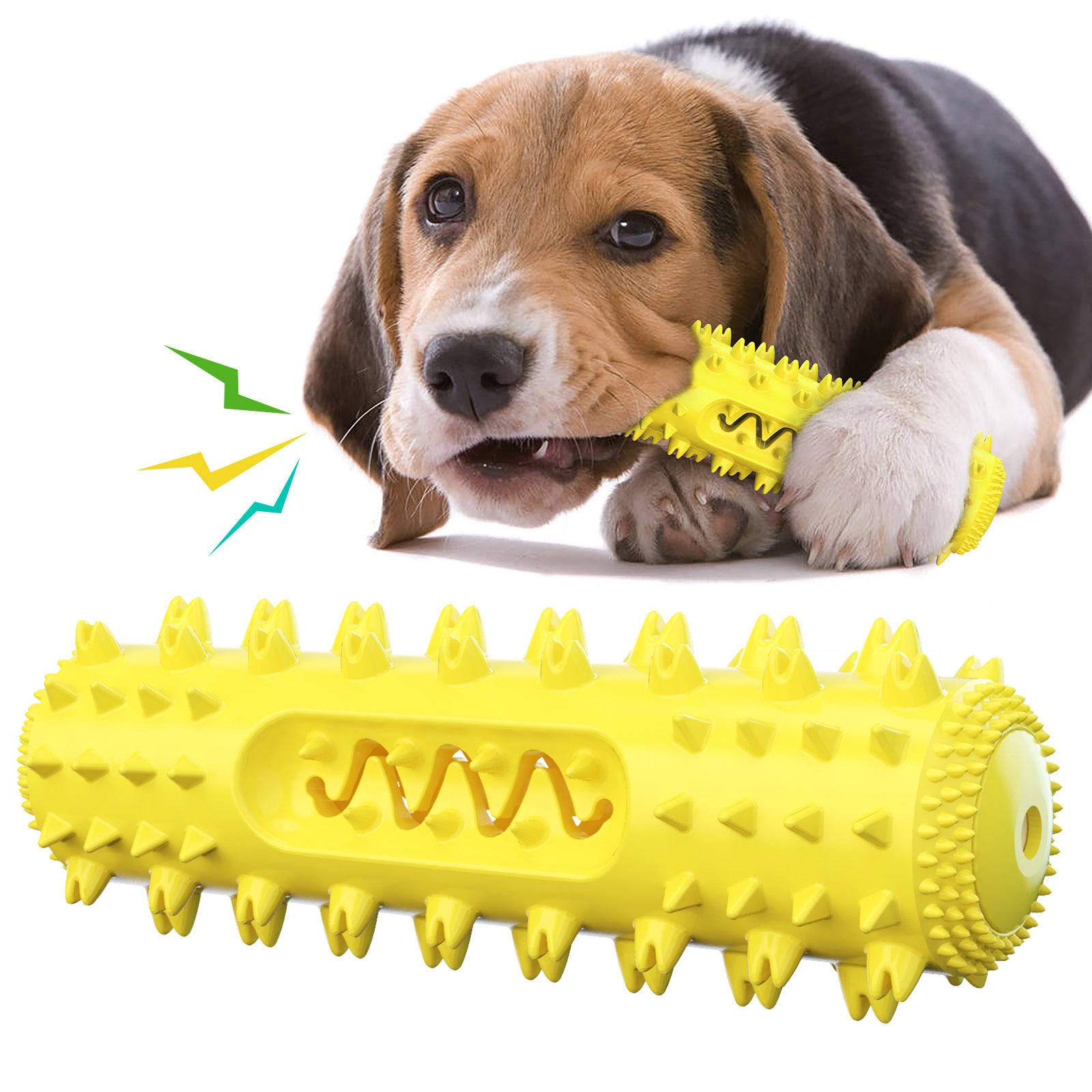 Squeaky chien Dental Chew jouet, nettoyage des dents Molar Stick