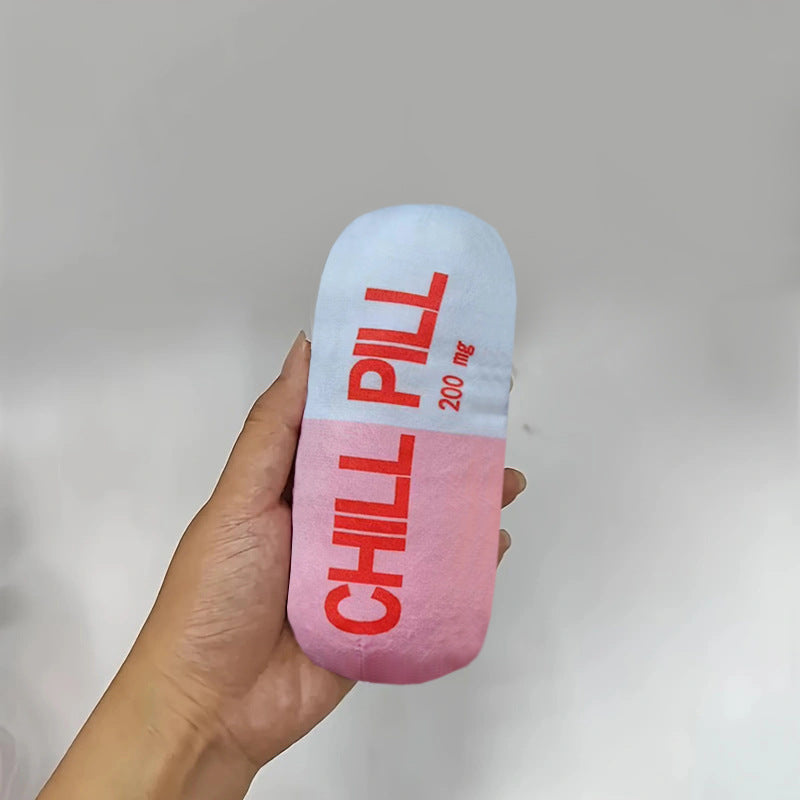 Brinquedo de Peluche com Apito Cápsula para Cães e Gatos