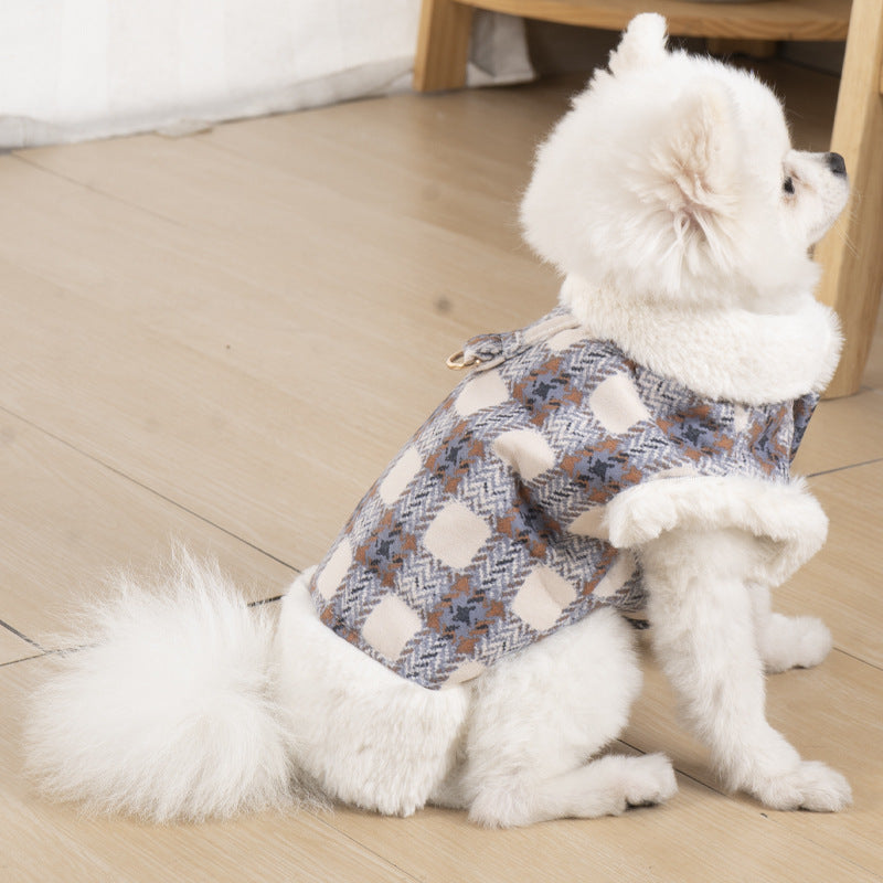 Warm Plush Dog Vest – Soft Winter Jacket for Small Dogs & Cats
