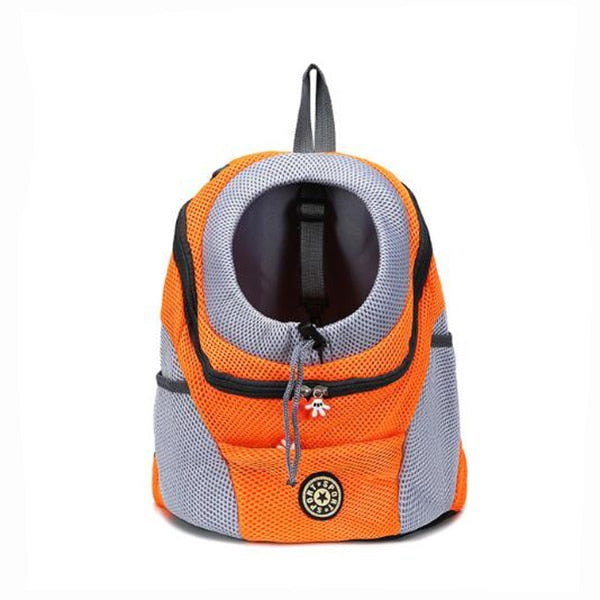 Mochila de Transporte para Animais de Estimação para Exteriores com Painéis de Malha para Cães e Gatos Pequenos