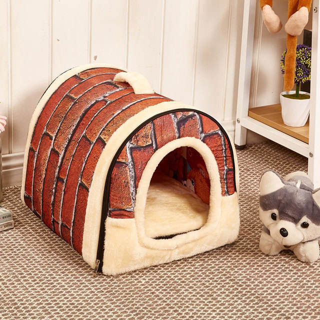 Detachable animal lit pour chiens et chats, chaud Autumn et hiver Sleeping tapis