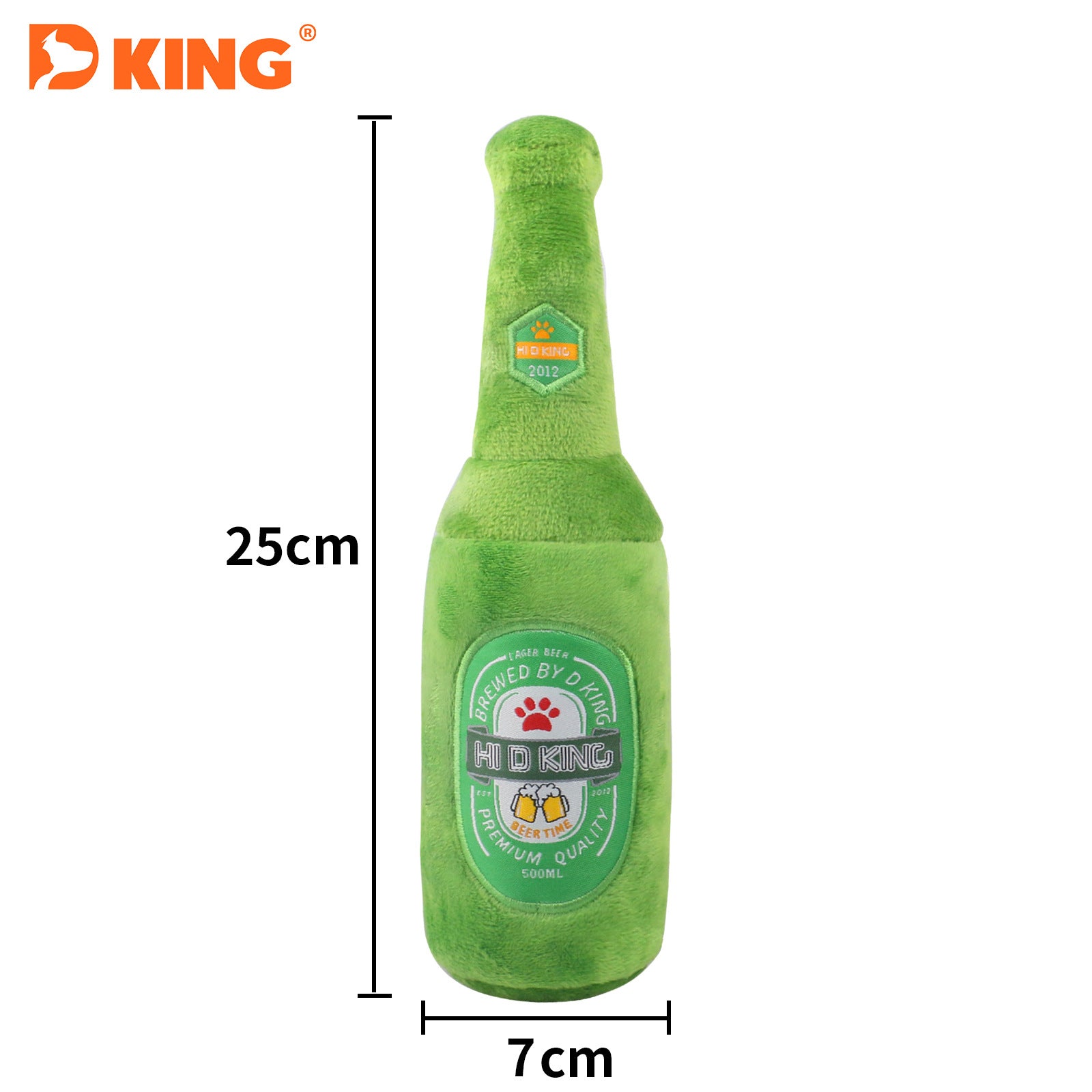 Plush Beer Bottle Squeaky chien jouet pour interactif Play