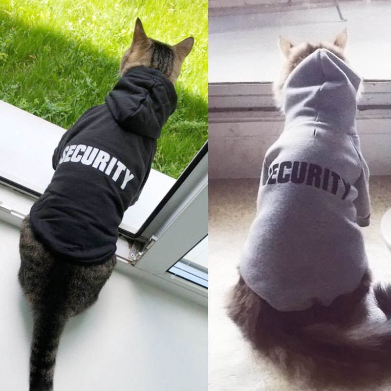 Casaco Quente com Capuz para Gatos de Interior e Pequenos Animais de Estimação