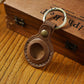 Cowhide Leather Pet Tracker Keychain – Protective Anti-Loss Case
