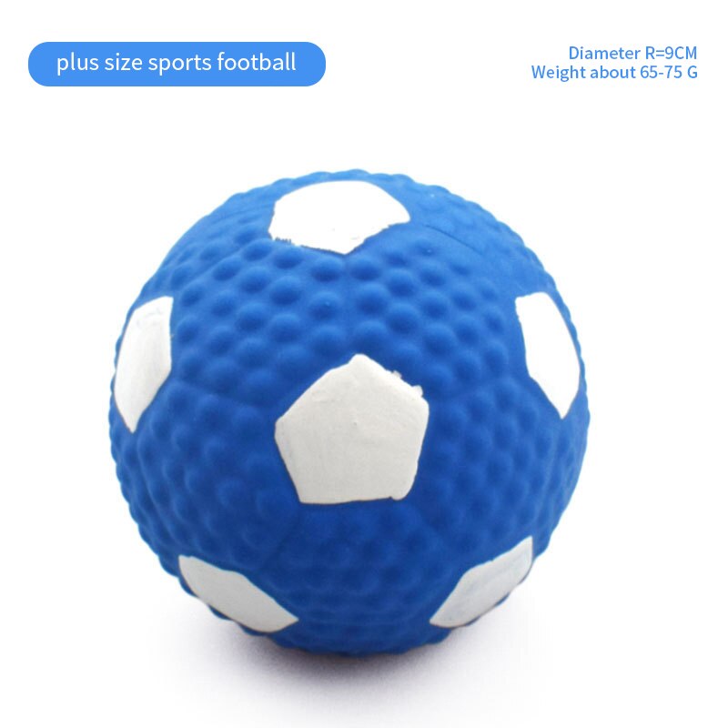 Latex Dog Toy Ball – Elastic Cotton-Filled Football with Squeak Sound