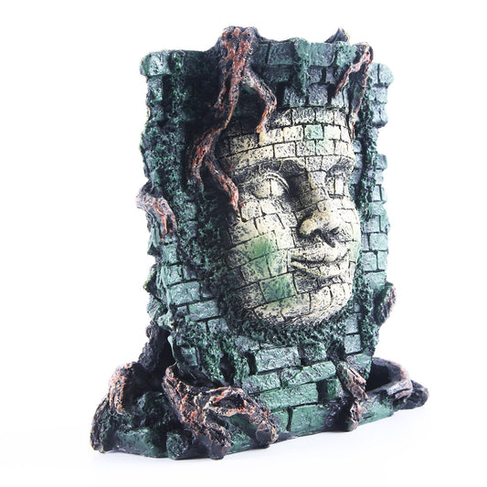 Aquarium fish tank ornaments, water grass landscaping resin skull reptile ornaments