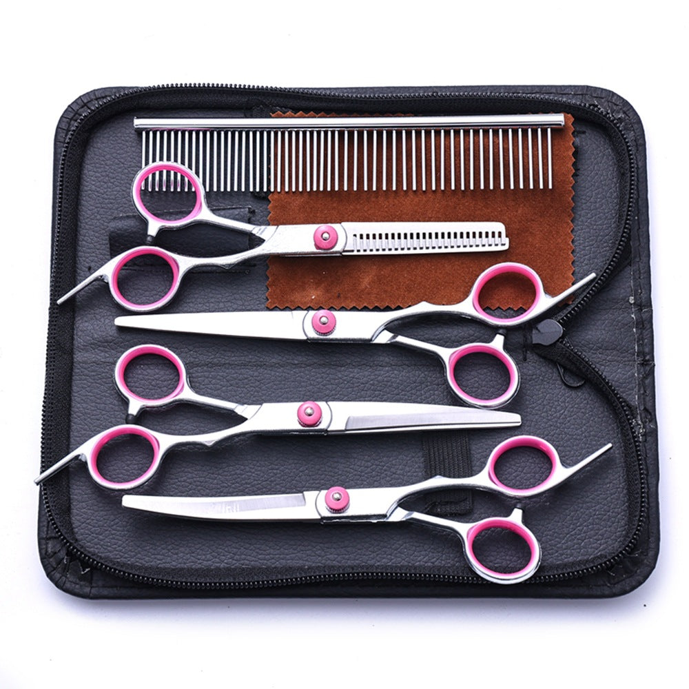 Pet Grooming Scissors Set – Professional Hair Cutting Tools for Home Use