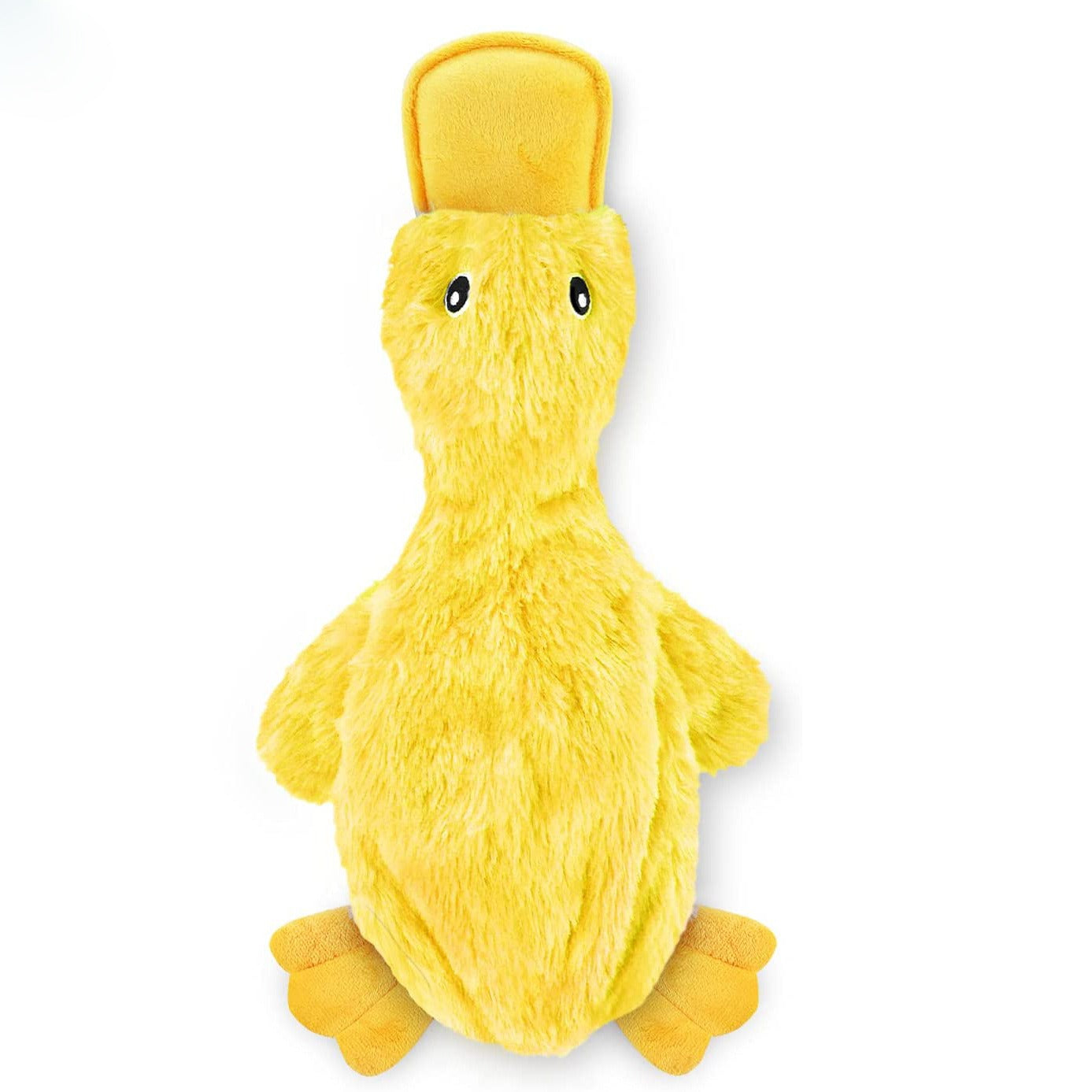 Brinquedo de Cão Pato de Peluche Sem Enchimento com Apito para Mastigar e Brincar