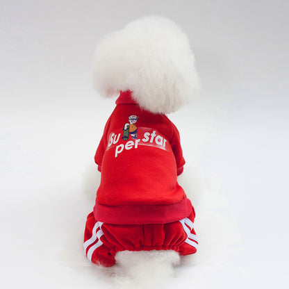 Teddy-Style Dog Sweater – Warm & Soft Pet Clothes for Autumn & Winter