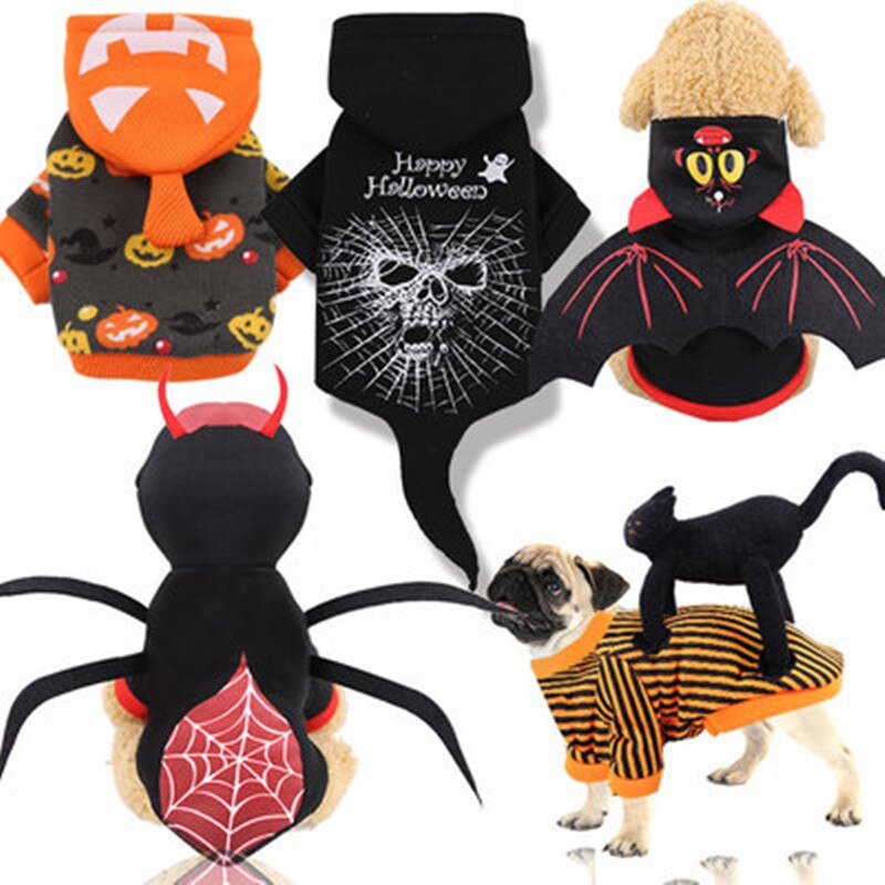 Fantasia de Halloween para Cães e Gatos, Roupa Divertida