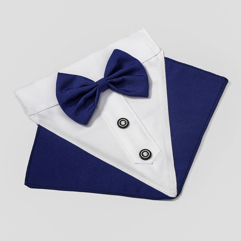 British Style Dog Wedding Scarf – Elegant Triangle Bib for Special Occasions