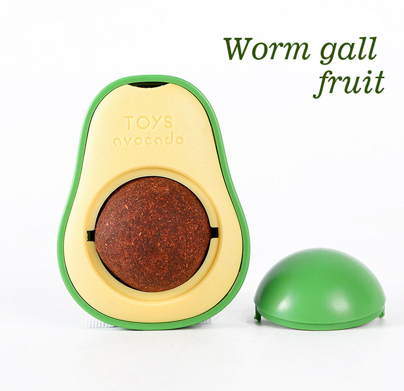 Rotating Catnip Ball jouet avec Avocado Design pour chats