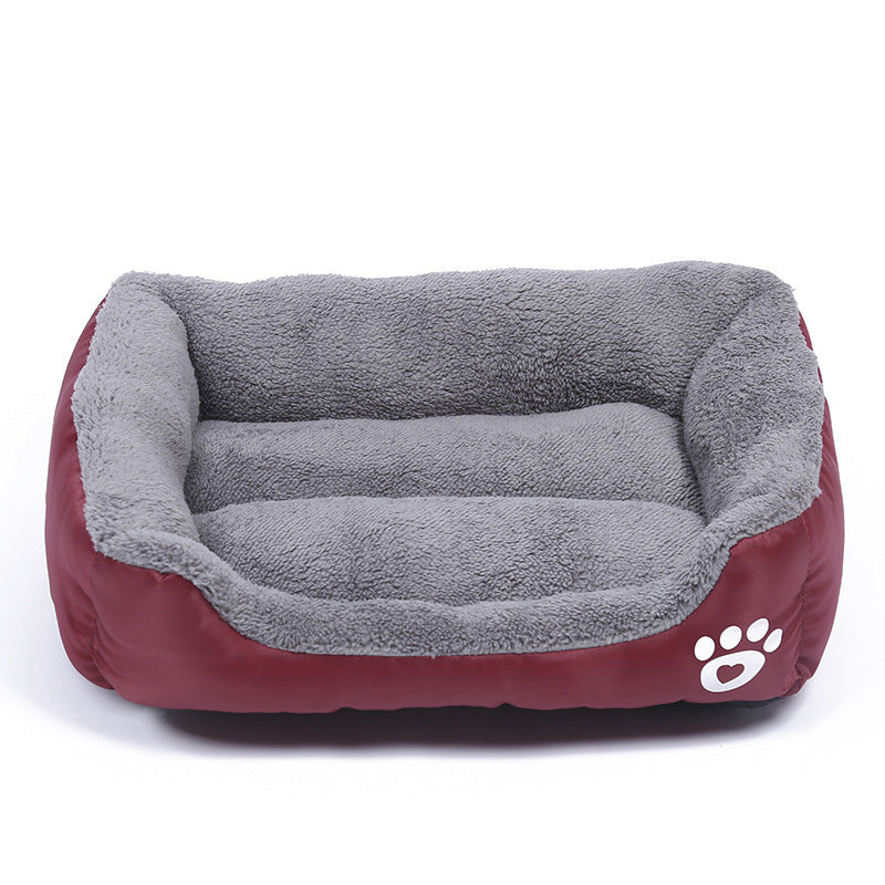 Soft Fleece Pet Bed – Waterproof Bottom, Warm & Cozy for All Pet Sizes