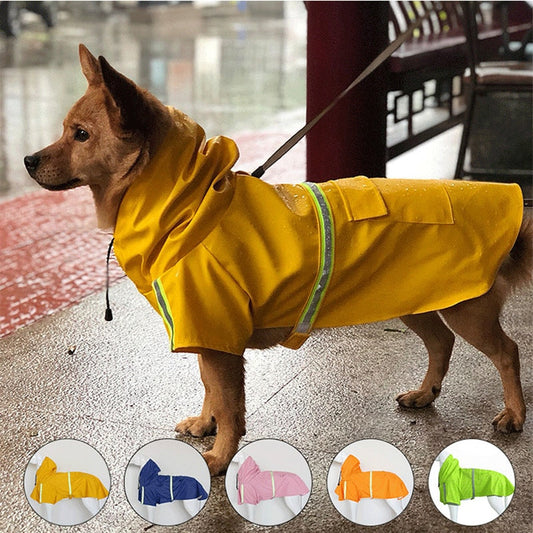 Reflective Dog Raincoat – Waterproof Jacket for Small to Large Dogs