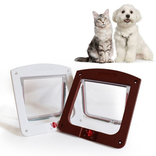 Porta para animais de estimação com fecho – Portão seguro com aba para gatos e cães, compatível com paredes ou janelas. 