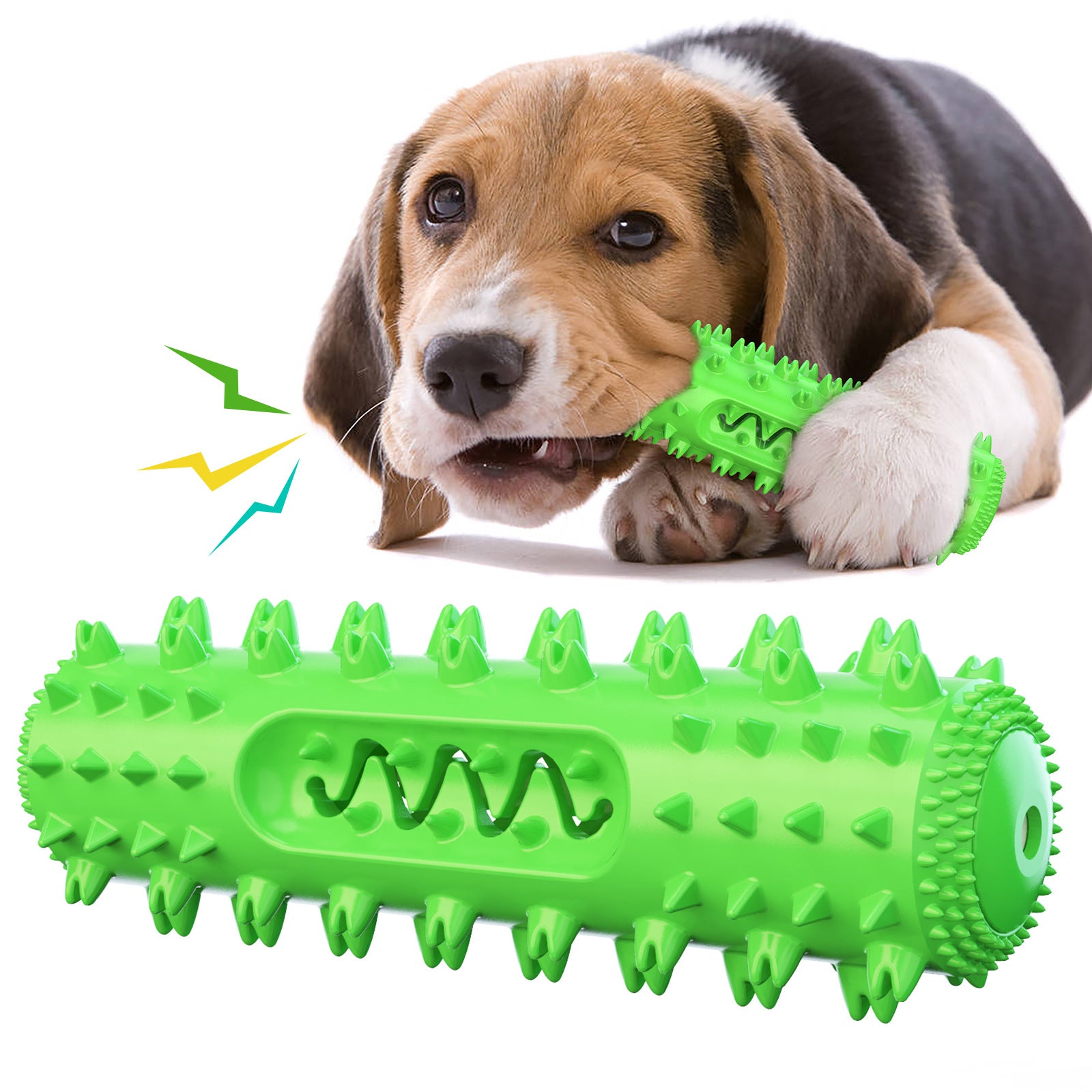 Squeaky chien Dental Chew jouet, nettoyage des dents Molar Stick