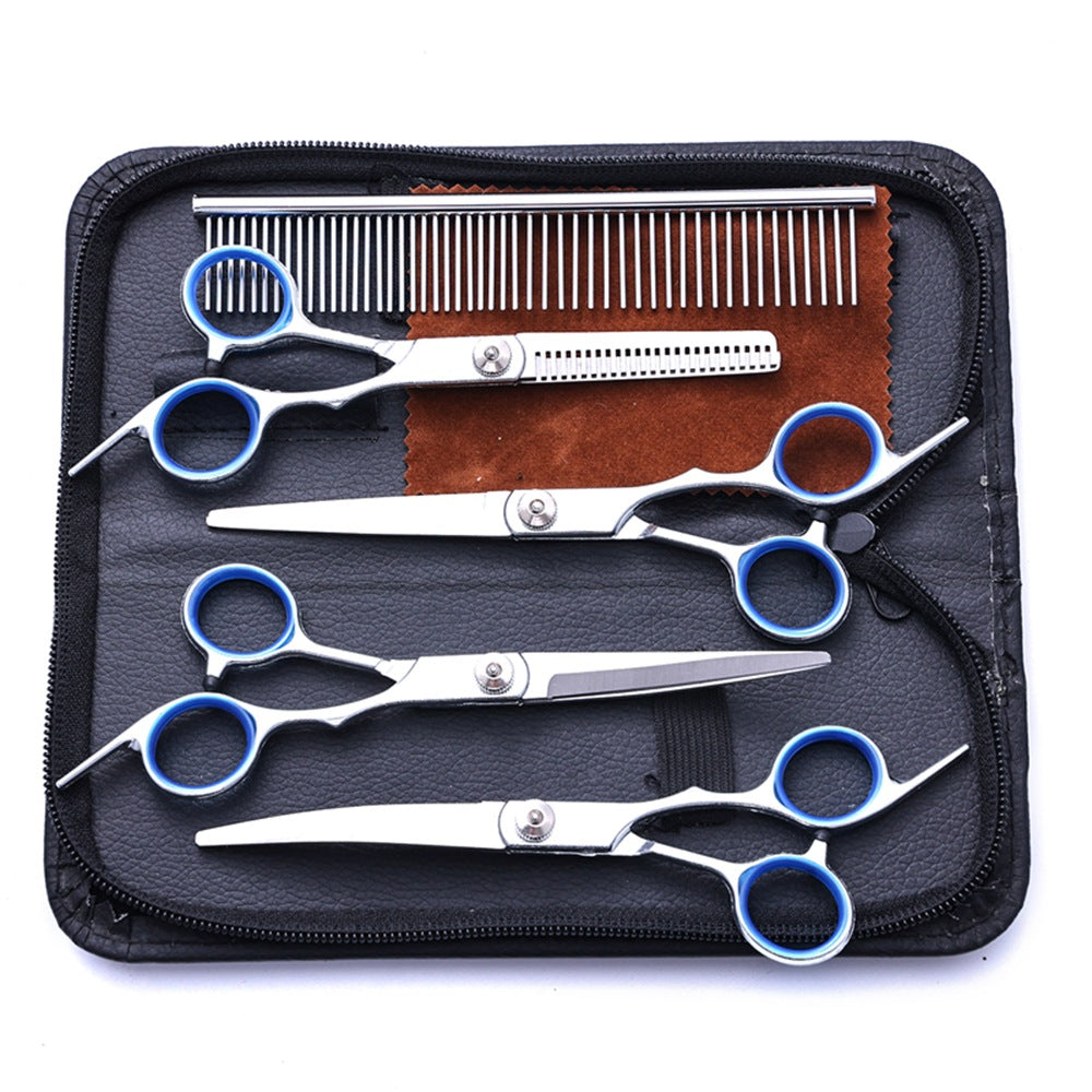 Pet Grooming Scissors Set – Professional Hair Cutting Tools for Home Use